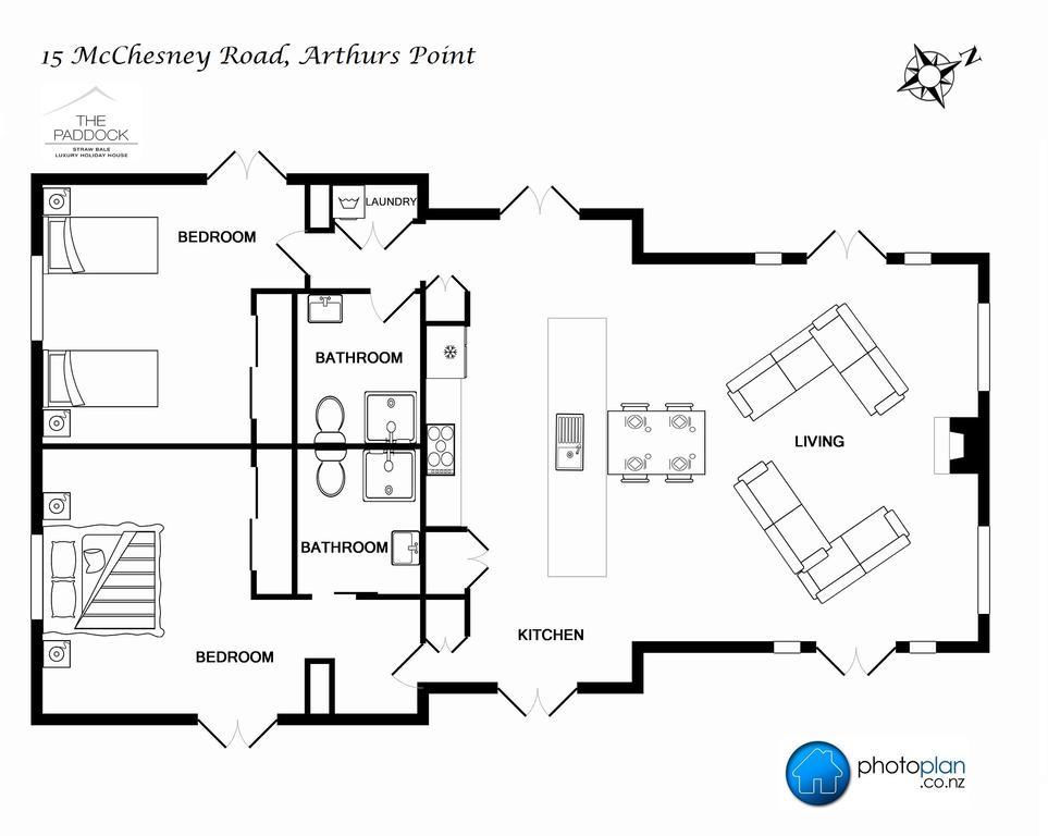 Arthurs Point The Paddock Straw Bale Luxury Holiday House מראה חיצוני תמונה